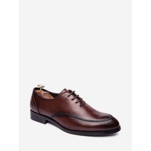 Lace-up Business Casual Faux Leather Shoes