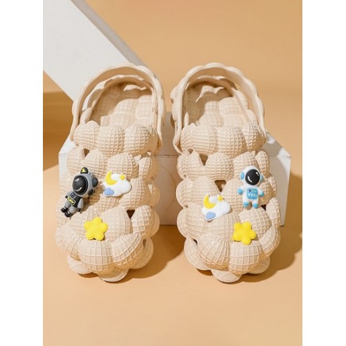 Couple Cartoon Patched Clog Style Slip On Sandals