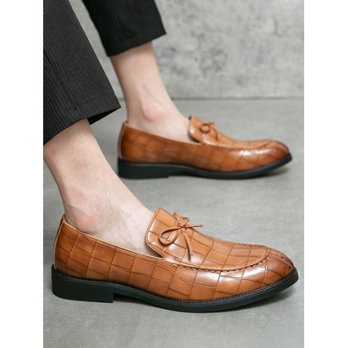 Bowknot Solid Color Slip-On Shoes