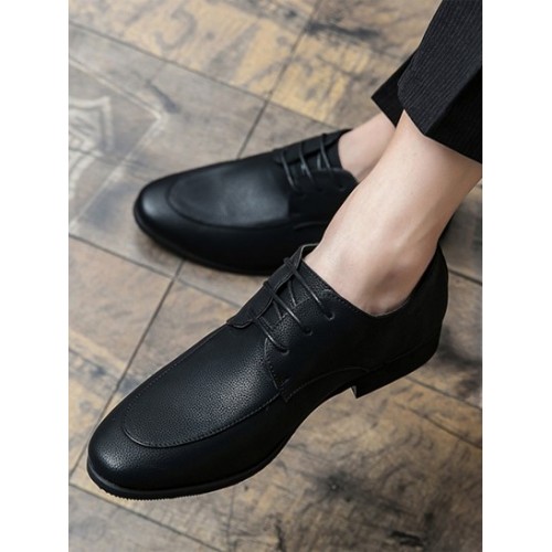 Lace-up Casual Faux Leather Business Shoes