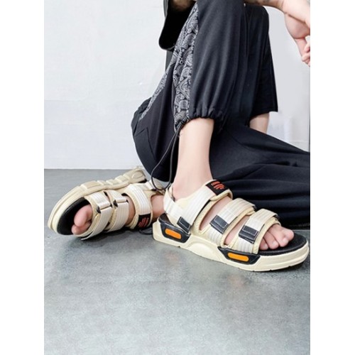 Multi Straps Hook And Loop Sandals