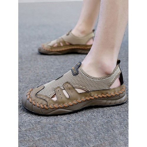 Summer Breathable Cut Out Slip On Sandals