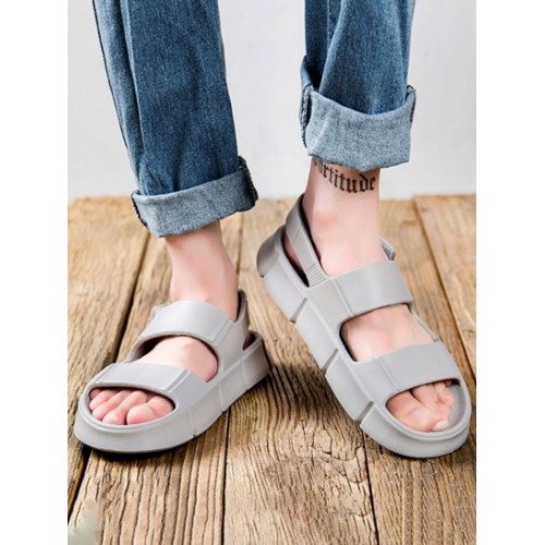 Dual Strap Thick Bottom Sports Sandals