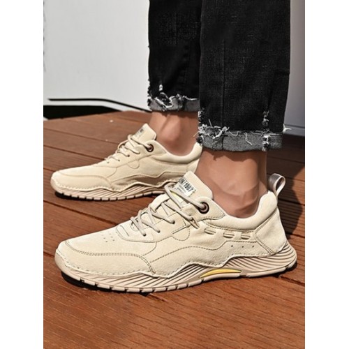 Men Lace-up Breathable Casual Shoes