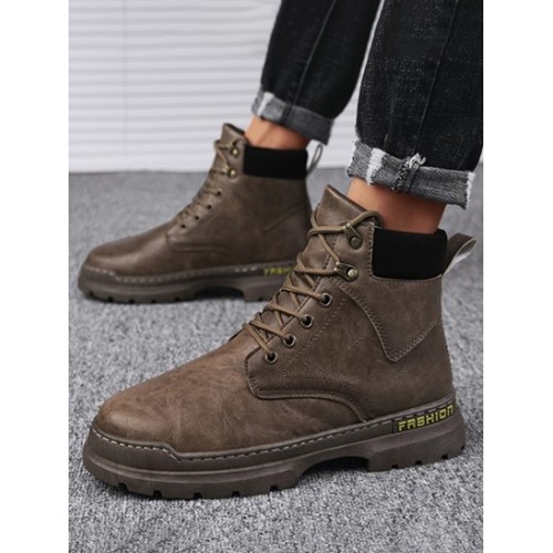 Lace Up Front Combat Boots