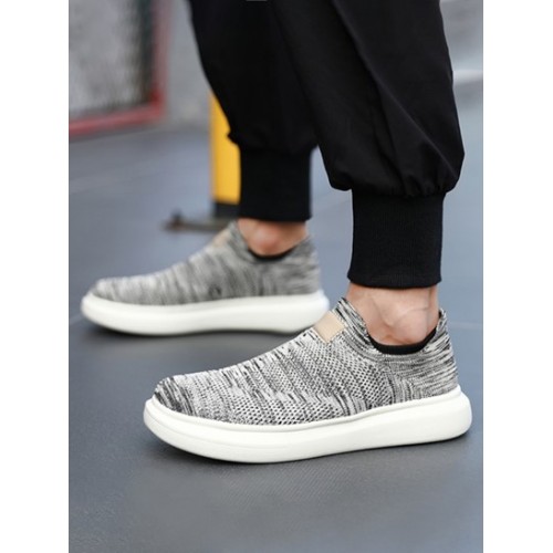 Solid Color Breathable Mesh Casual Shoes