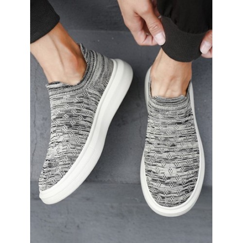 Solid Color Casual Breathable Slip-on Sneakers