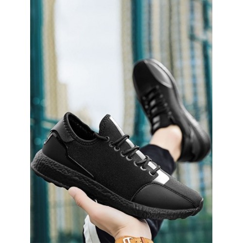 Lace Up Front Spliced Sneakers