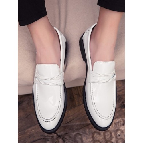 Twist Strap Business Faux Leather Shoes