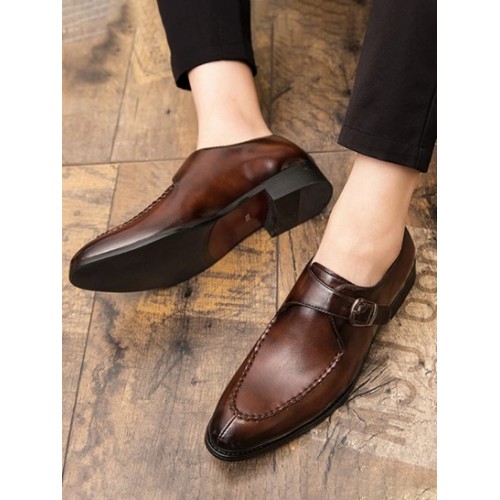 Slip On Embossed Faux Leather Shoes