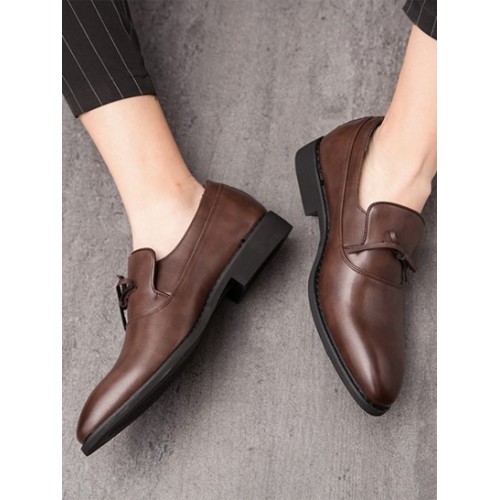 Bowknot Decor Slip On Business Shoes