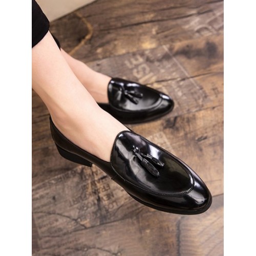 Tassel Design Business Faux Leather Shoes