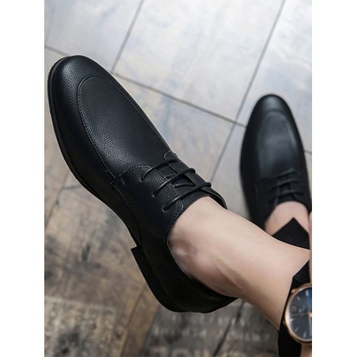 Lace-up Casual Faux Leather Business Shoes