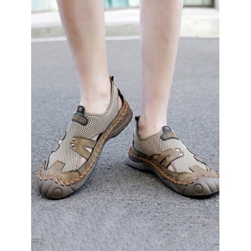 Summer Breathable Cut Out Slip On Sandals