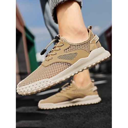 Summer Mesh Drawstring Breathable Shoes