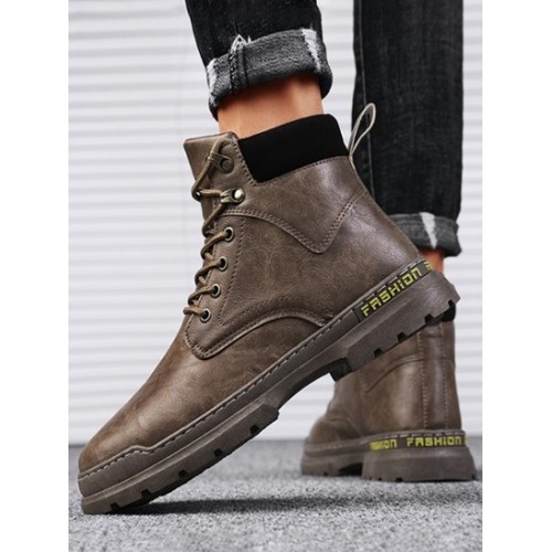 Lace Up Front Combat Boots