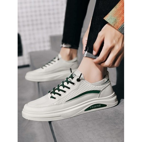 Letter Print Breathable Casual Lace Up Shoes