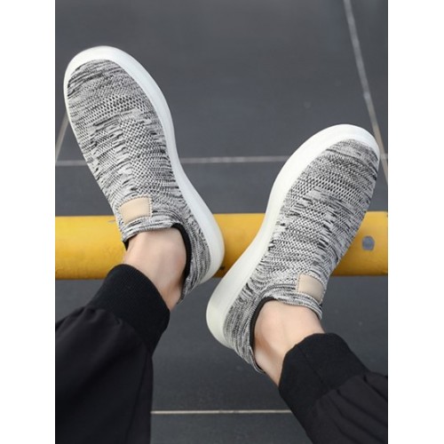 Solid Color Breathable Mesh Casual Shoes