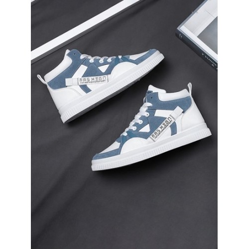 Letter Tape High-top Board Shoes