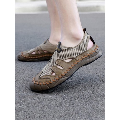 Summer Breathable Cut Out Slip On Sandals