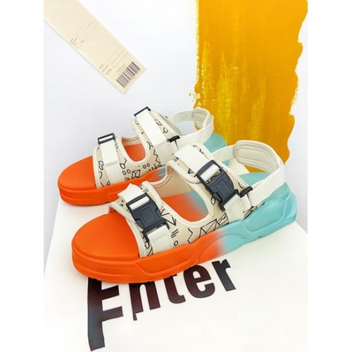 Ombre Design Two Straps Sandals