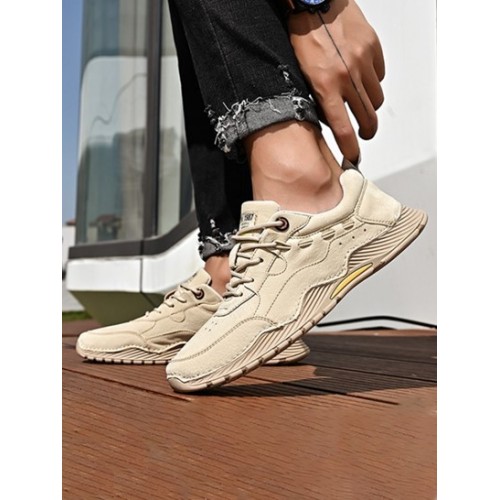 Men Lace-up Breathable Casual Shoes