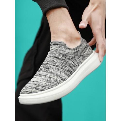 Solid Color Casual Breathable Slip-on Sneakers